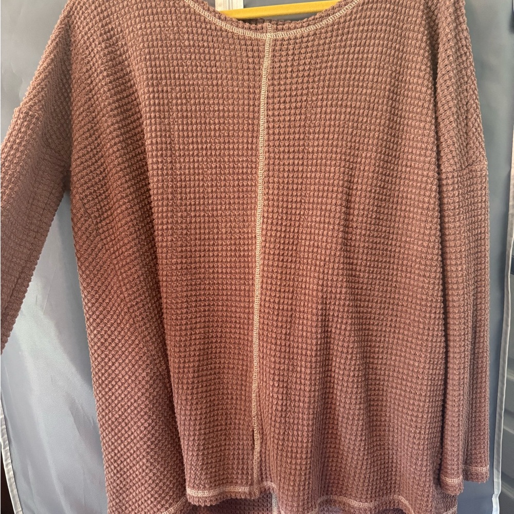 She + Sky Dusty Rose Knit shirt with backless feature! So cute 💜